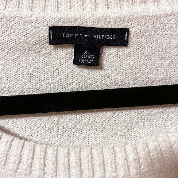 TOMMY HILFIGER Reindeer Cream colour sweater VGUC SZ XL - Picture 5 of 10